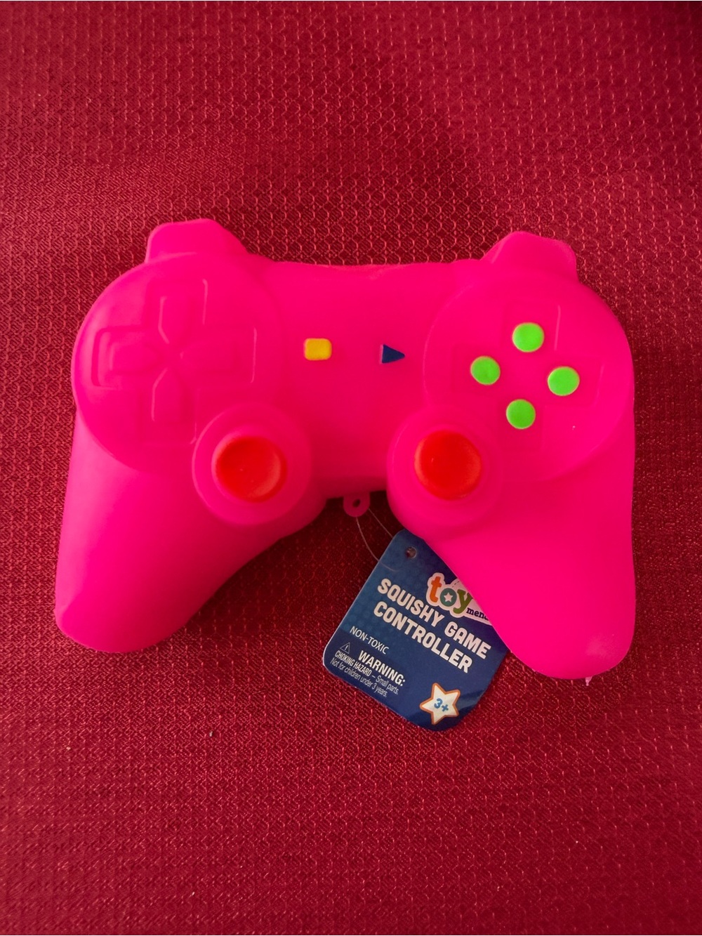 New Jumbo Squishy Game Controller Toymendous Neon Pink 6" Sensory Toy Squeeze